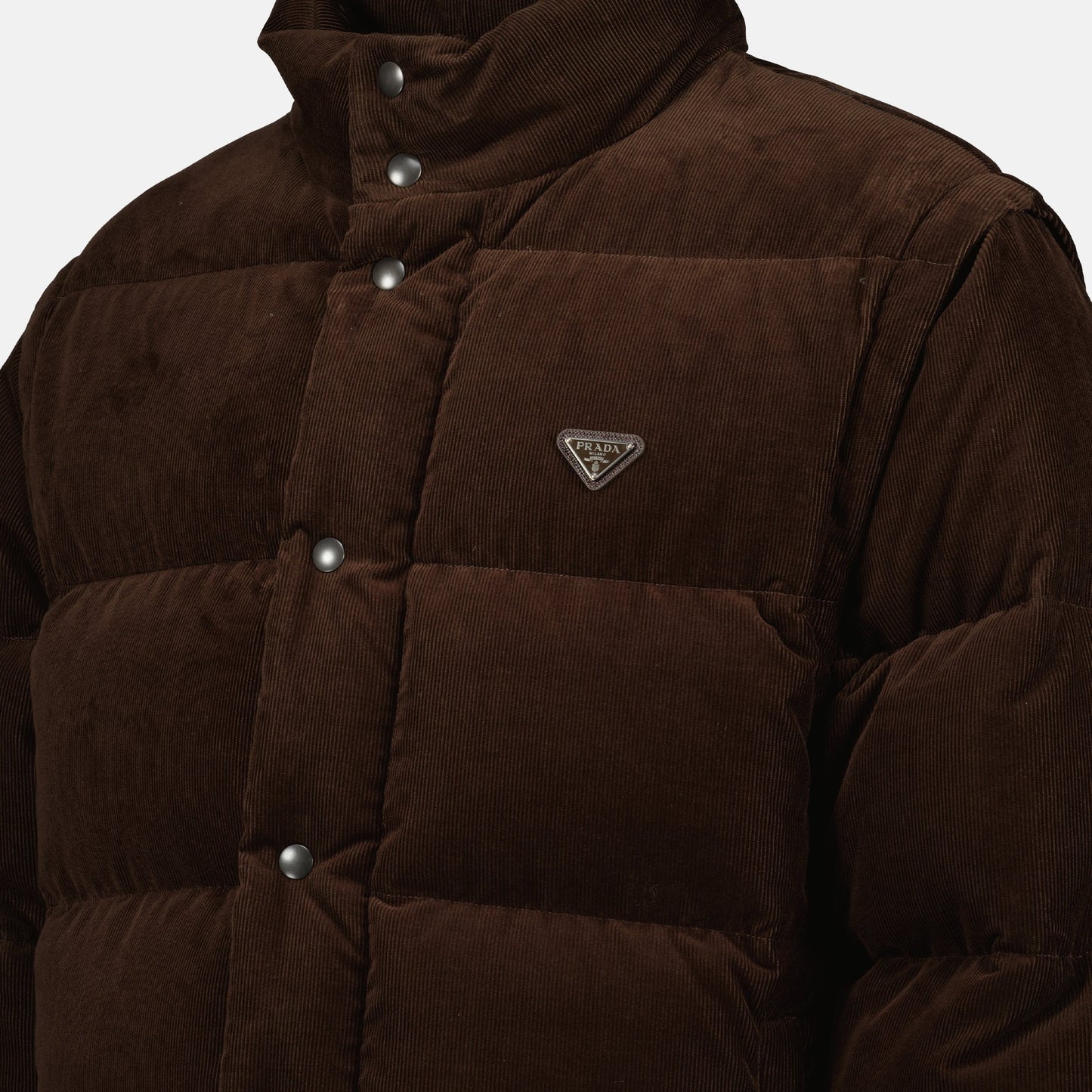 Brown Corduroy Puffer Jacket