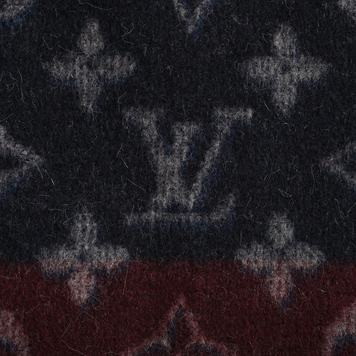 Reversible Monogram Jacquard Wool Blouson Jacket in Navy & Burgundy
