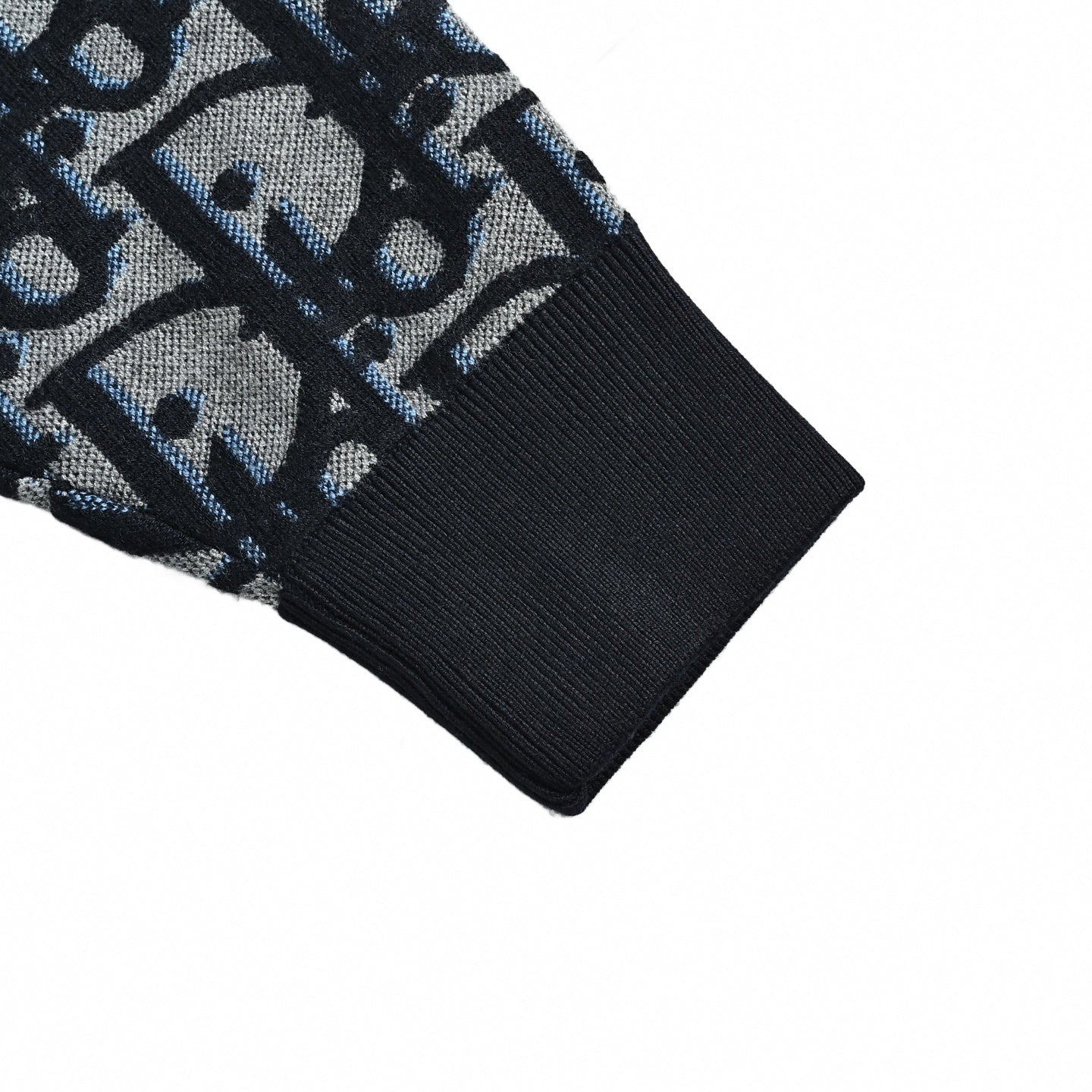 Oblique Jacquard Knit Bomber Jacket