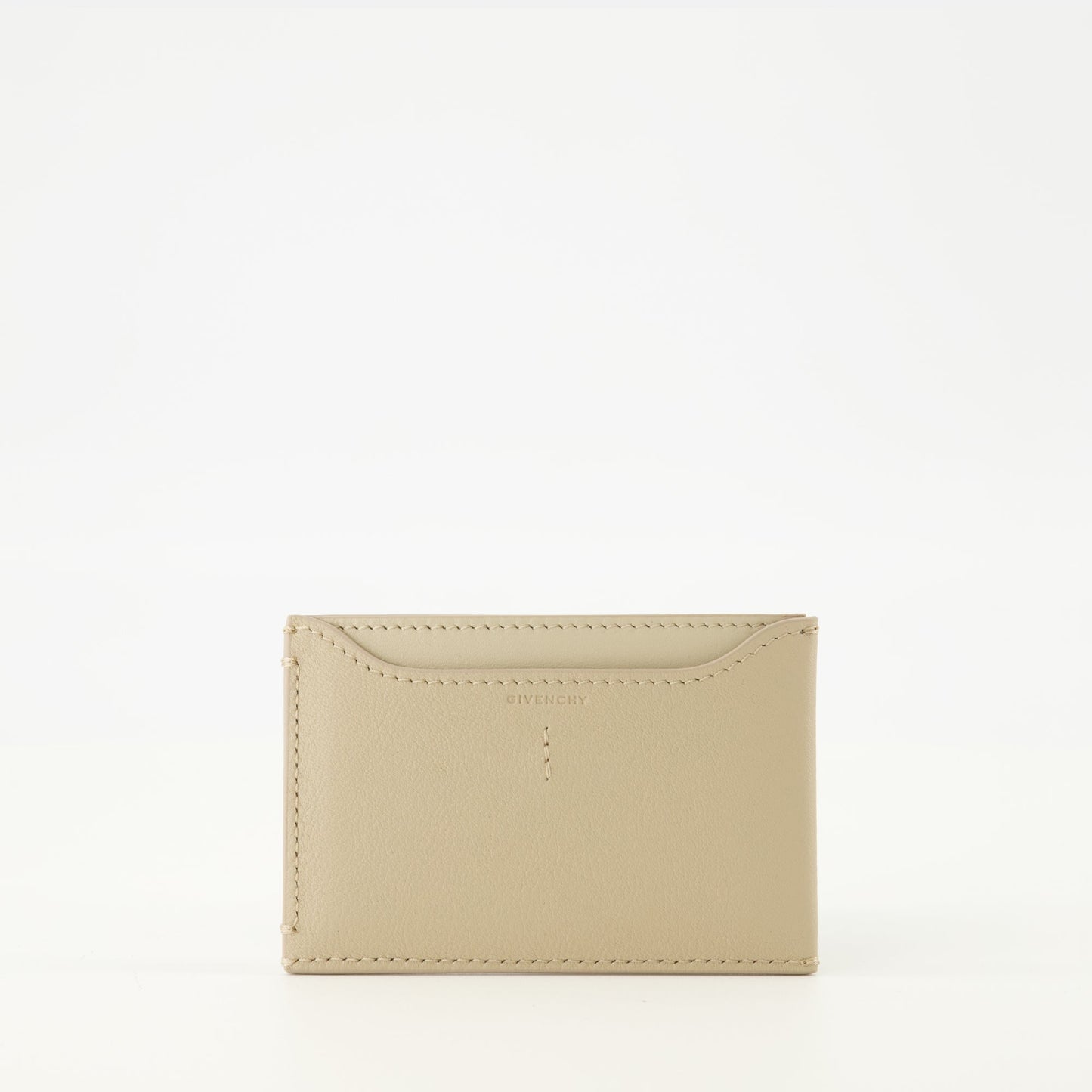 Beige Leather Day Card Holder
