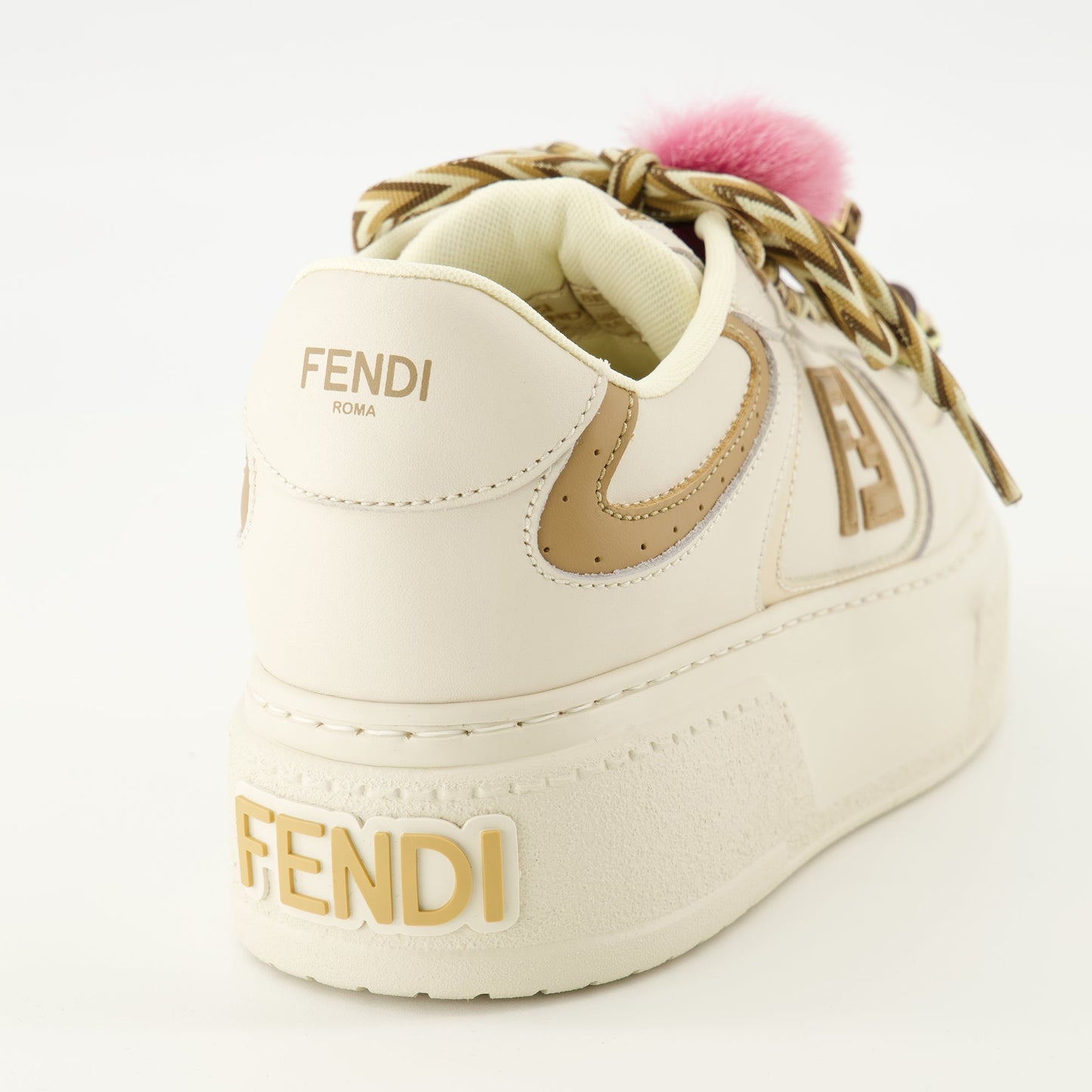 Fendi Match Beige Platform Sneakers