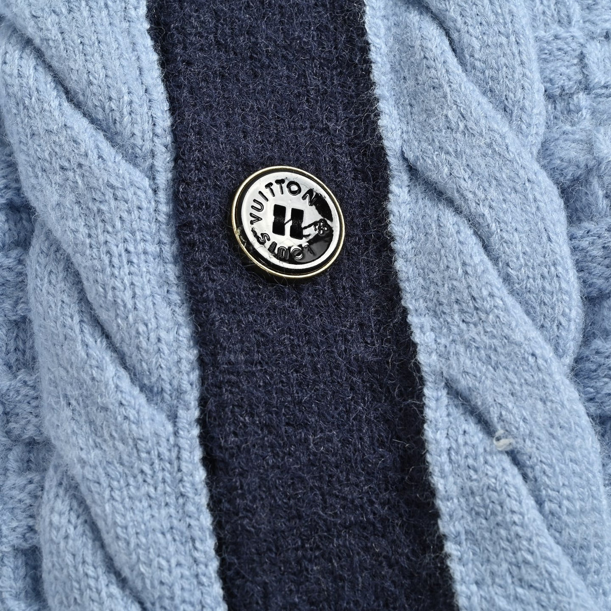 Two-Tone Textured Knit Cardigan