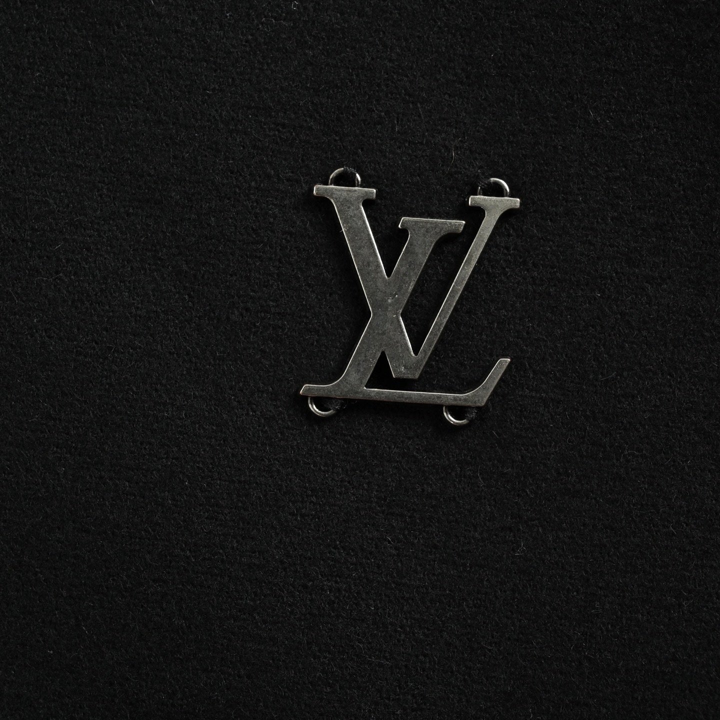 Metal Logo Zip-Up Hoodie | Black