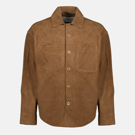 Leather Shirt Jacket