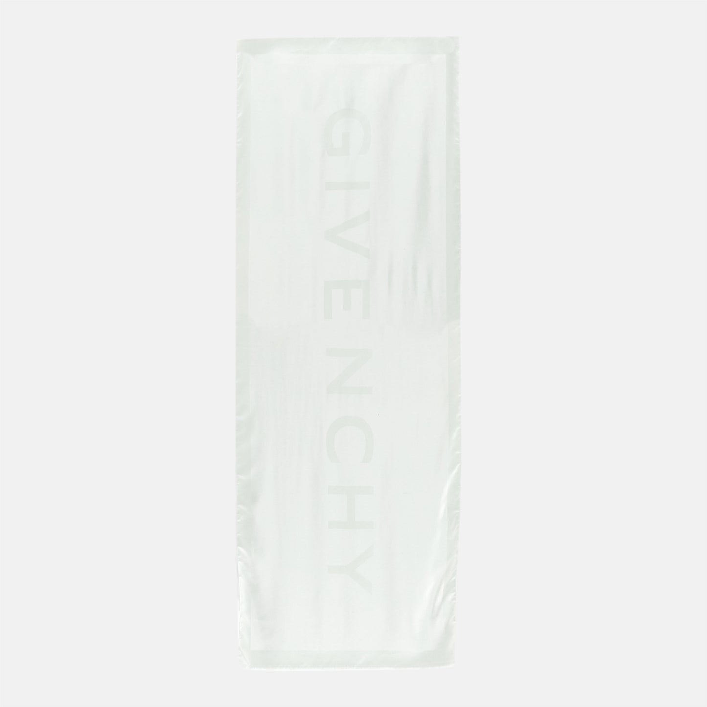 White Silk and Wool Scarf