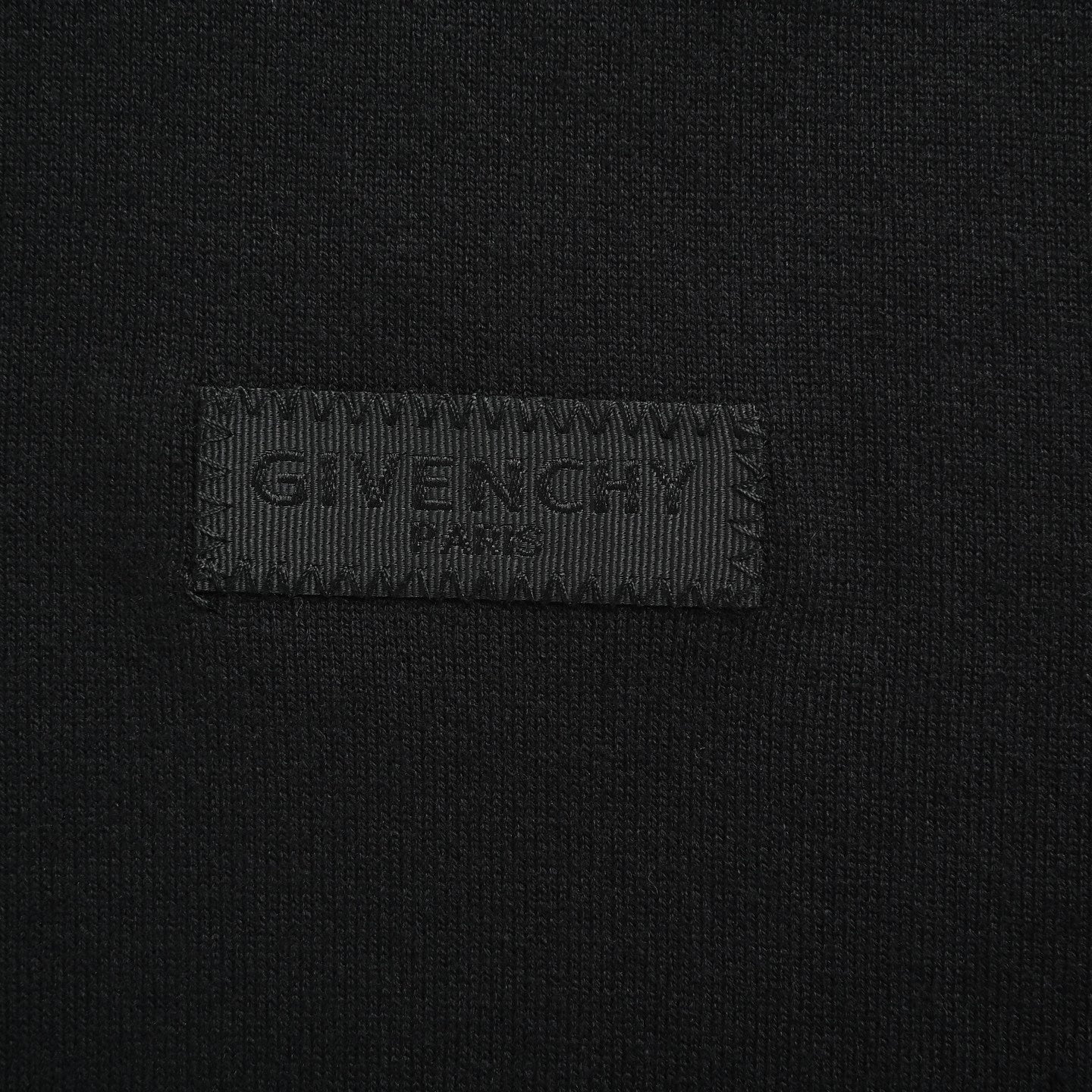 Black-on-Black Grosgrain Patch T-Shirt - Black