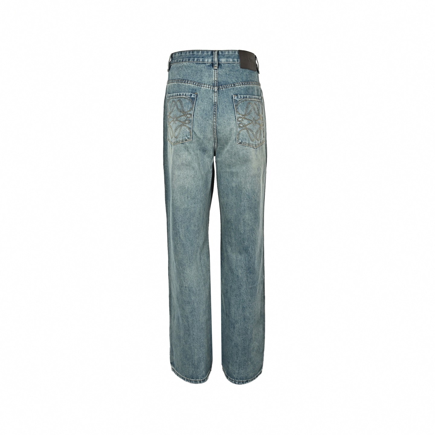 Anagram Embroidered Jeans - Light Vintage Blue
