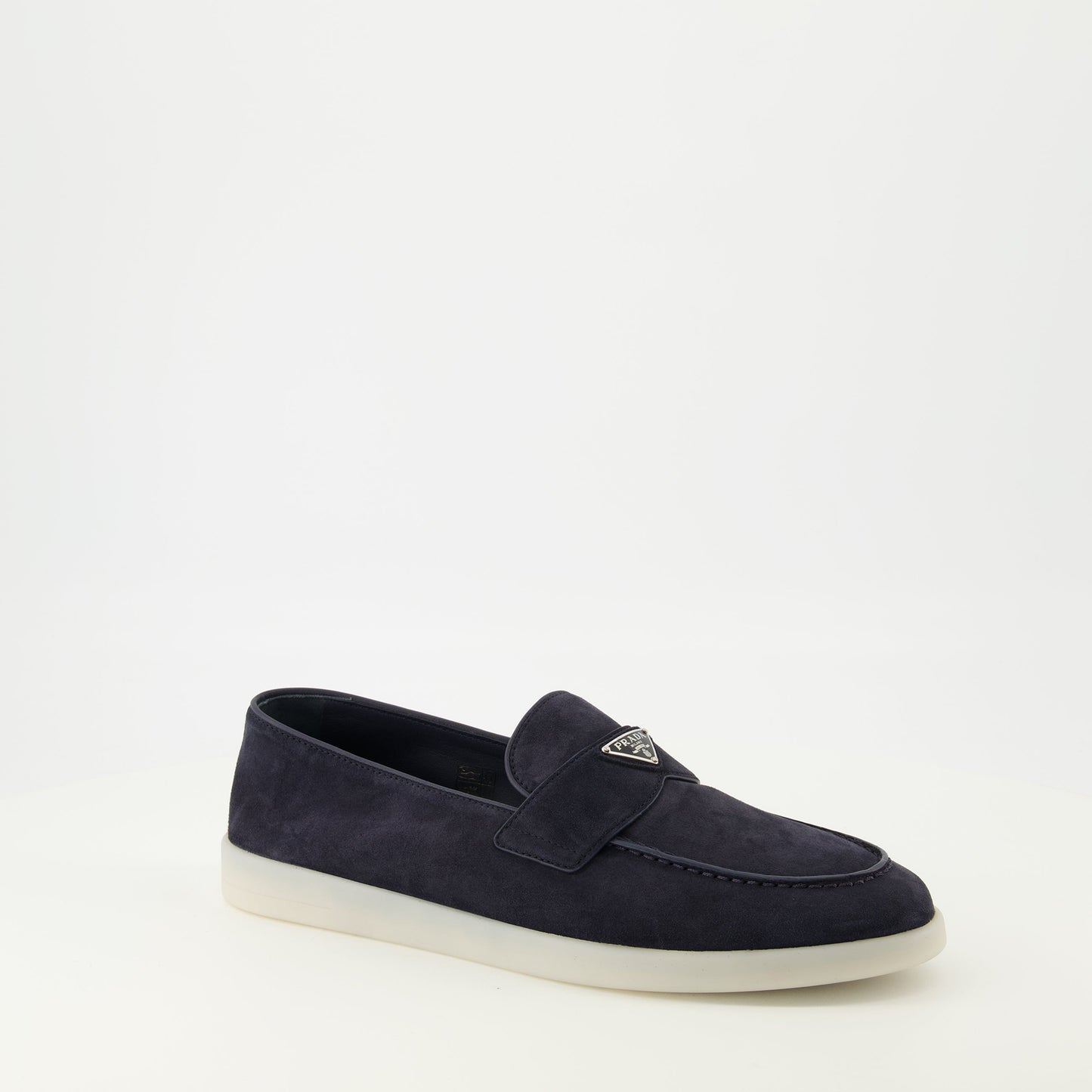 Navy Blue Suede Loafers