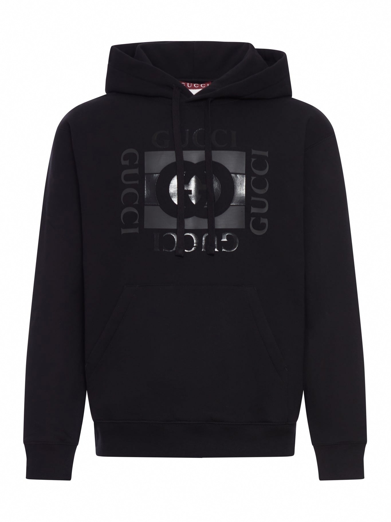 Tonal Vintage Logo Hoodie | Black