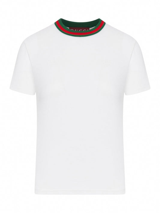 Signature Web Collar T-Shirt | White