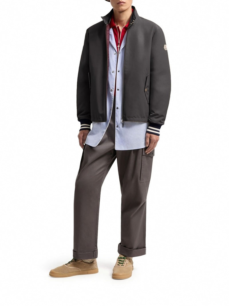 Reversible Padded Bomber Jacket | Dark Grey & Navy