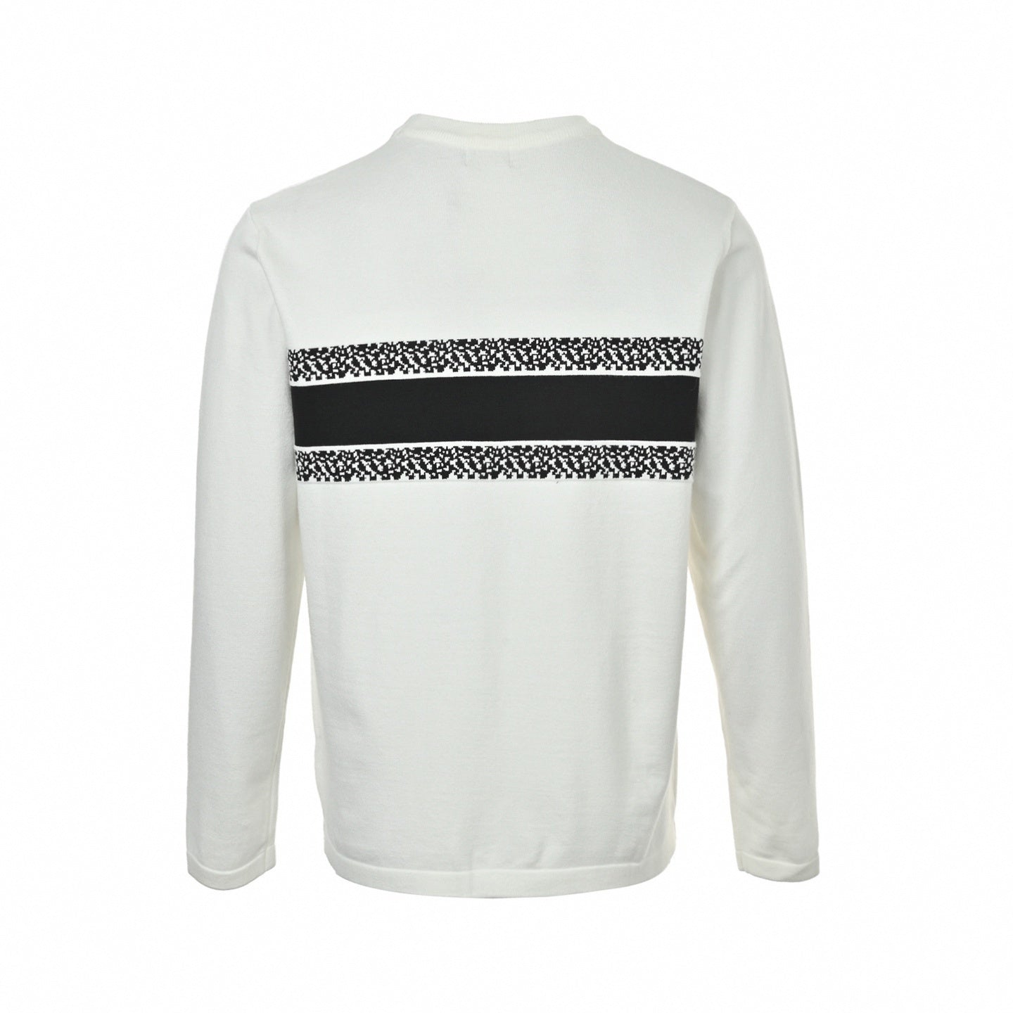 Signature Band Cotton Knit Crewneck | White