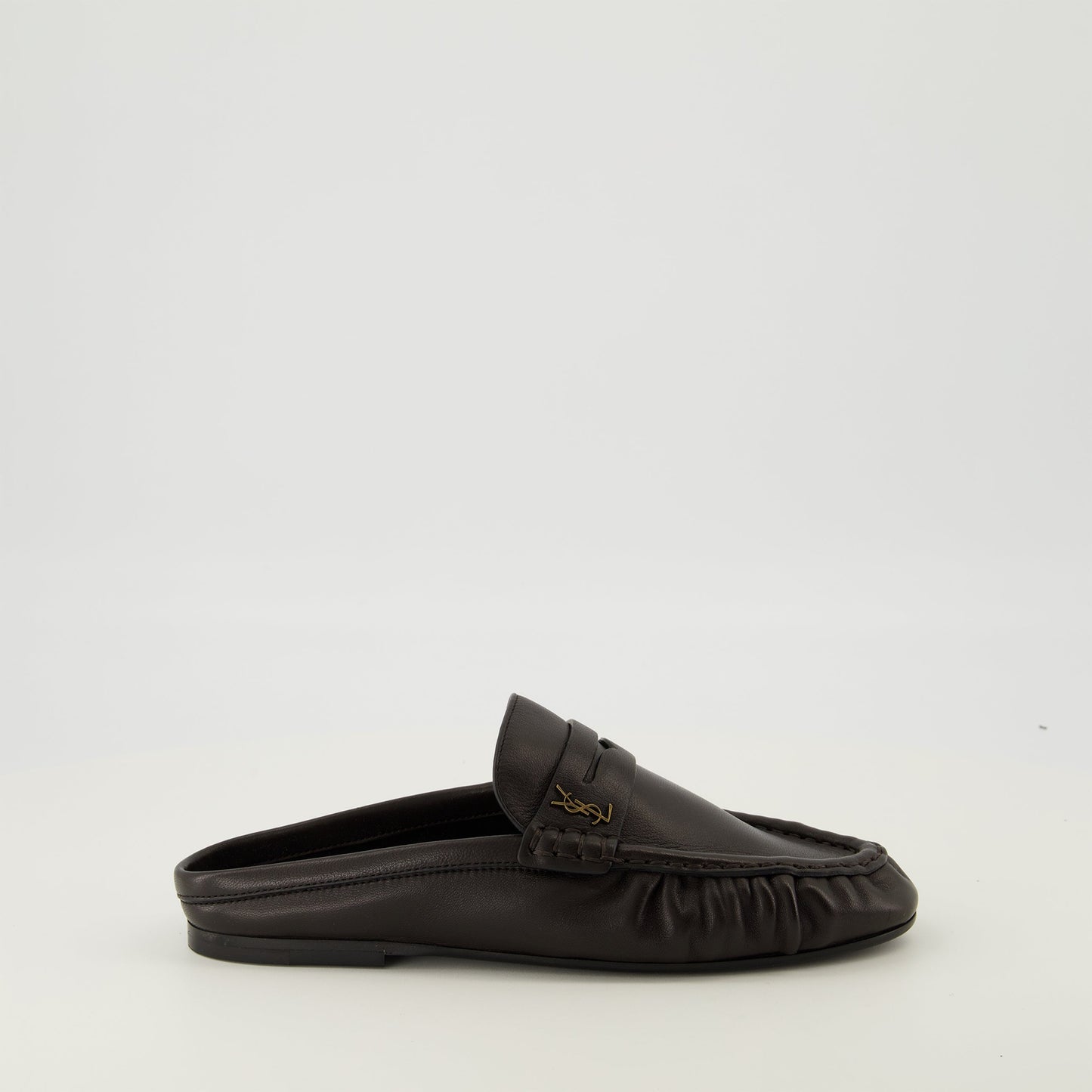 Black Loafer Mules