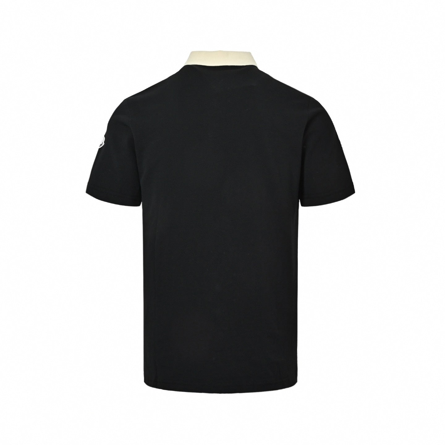 Two-Tone Piqué Polo - Black/Cream