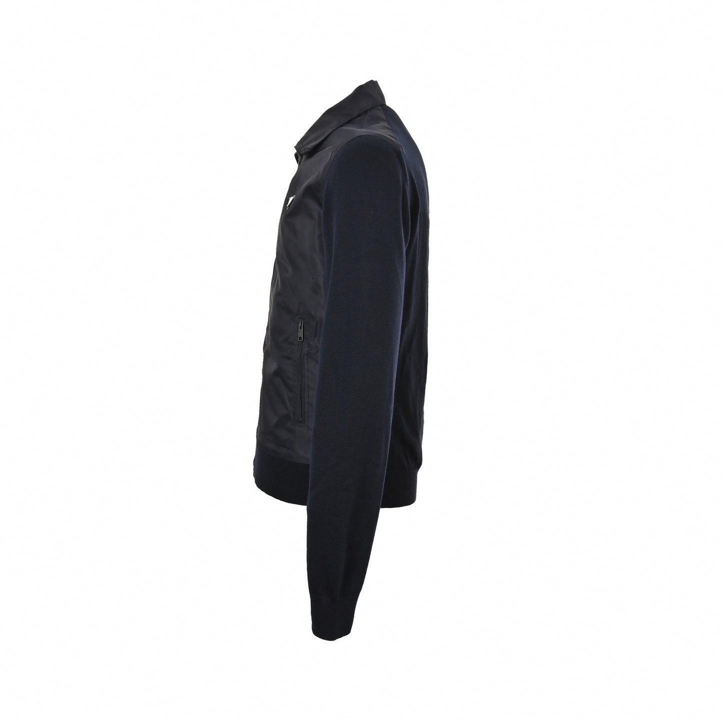 Re-Nylon Mixed-Media Hybrid Jacket | Navy Blue