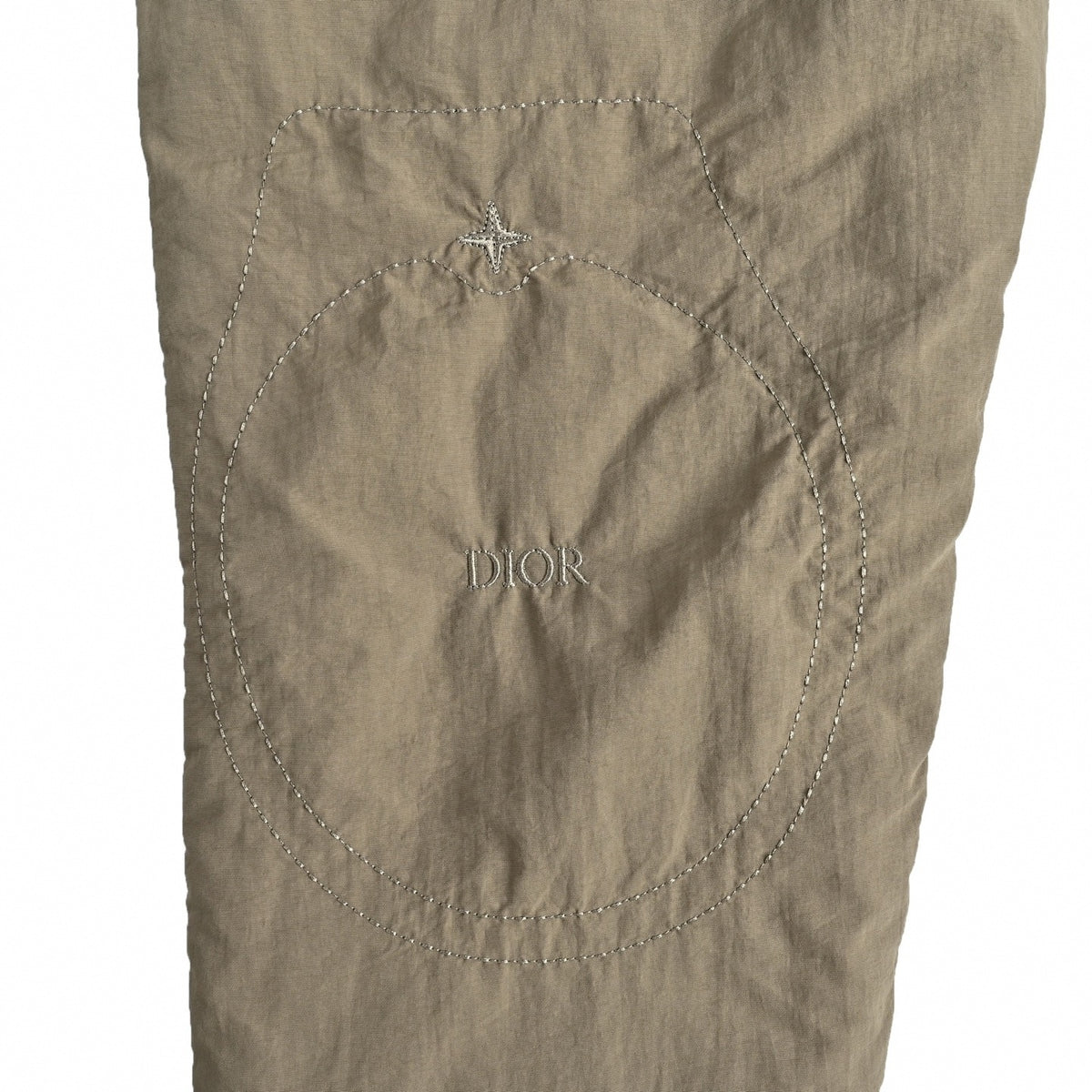 Nylon Satin Bomber Jacket in Khaki Taupe