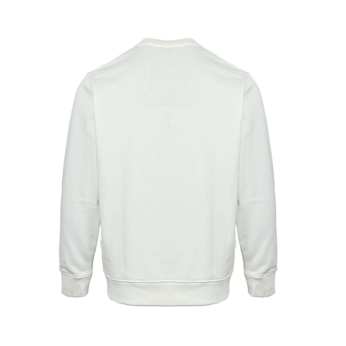 Interlocking G & GG Canvas Logo Appliqué Crewneck Sweatshirt in Off-White