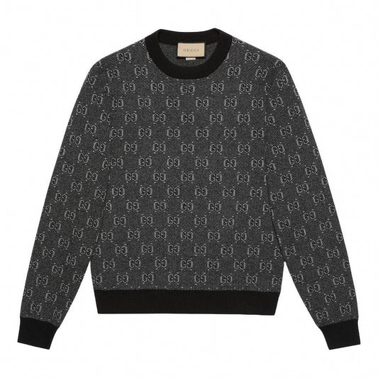 GG Jacquard Knit Crewneck Sweater