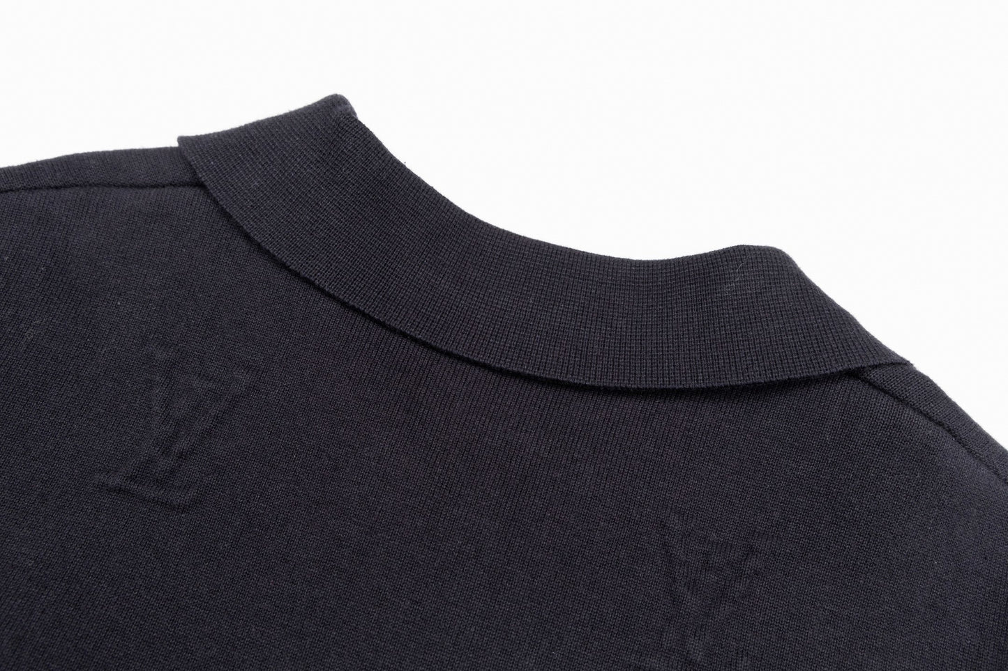 3D Monogram Embossed Zip-Through Cardigan | Midnight Blue