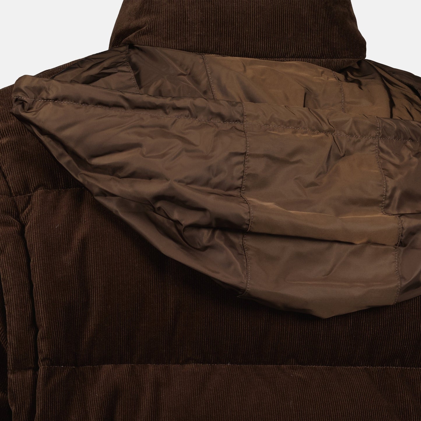 Brown Corduroy Puffer Jacket