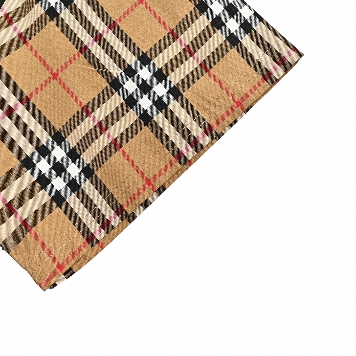 Contrast Plaid Sleeve Tee - Black