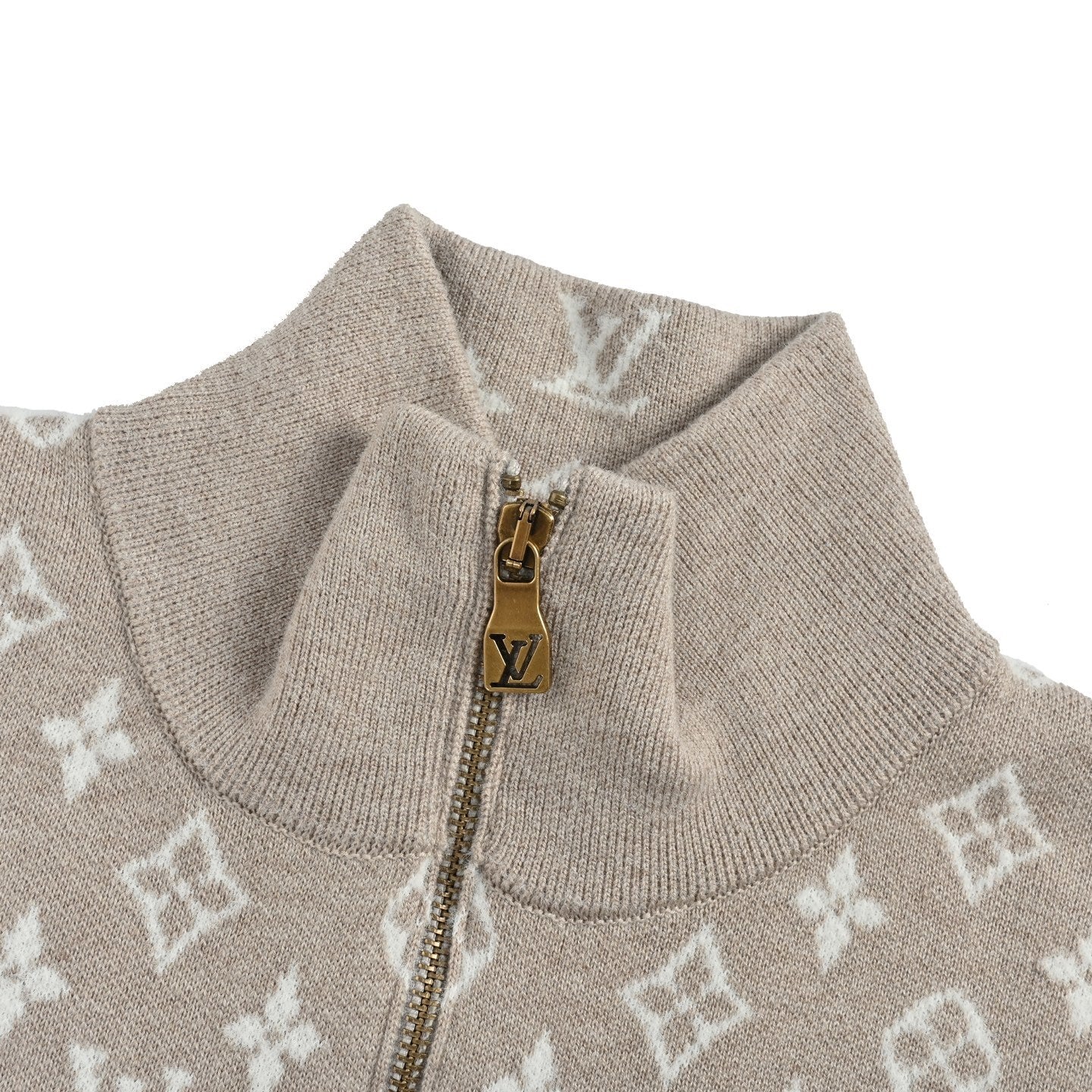 Monogram Jacquard Half-Zip Sweater