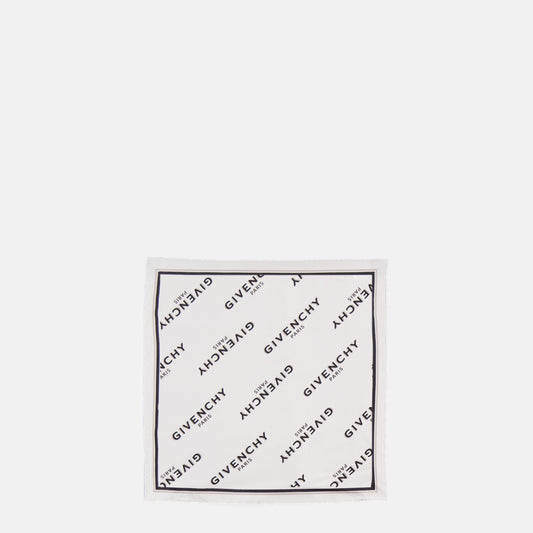 Mini silk square Shadow white