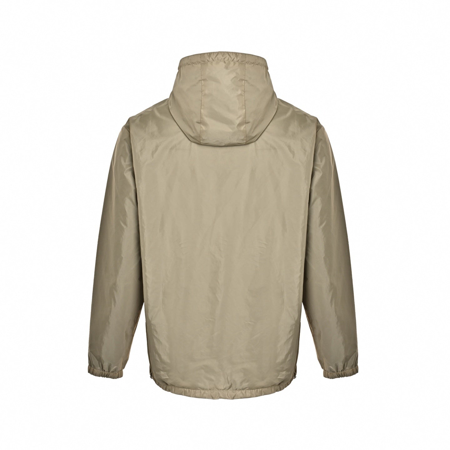 Reversible Nylon Hooded Jacket | Beige & Slate Blue