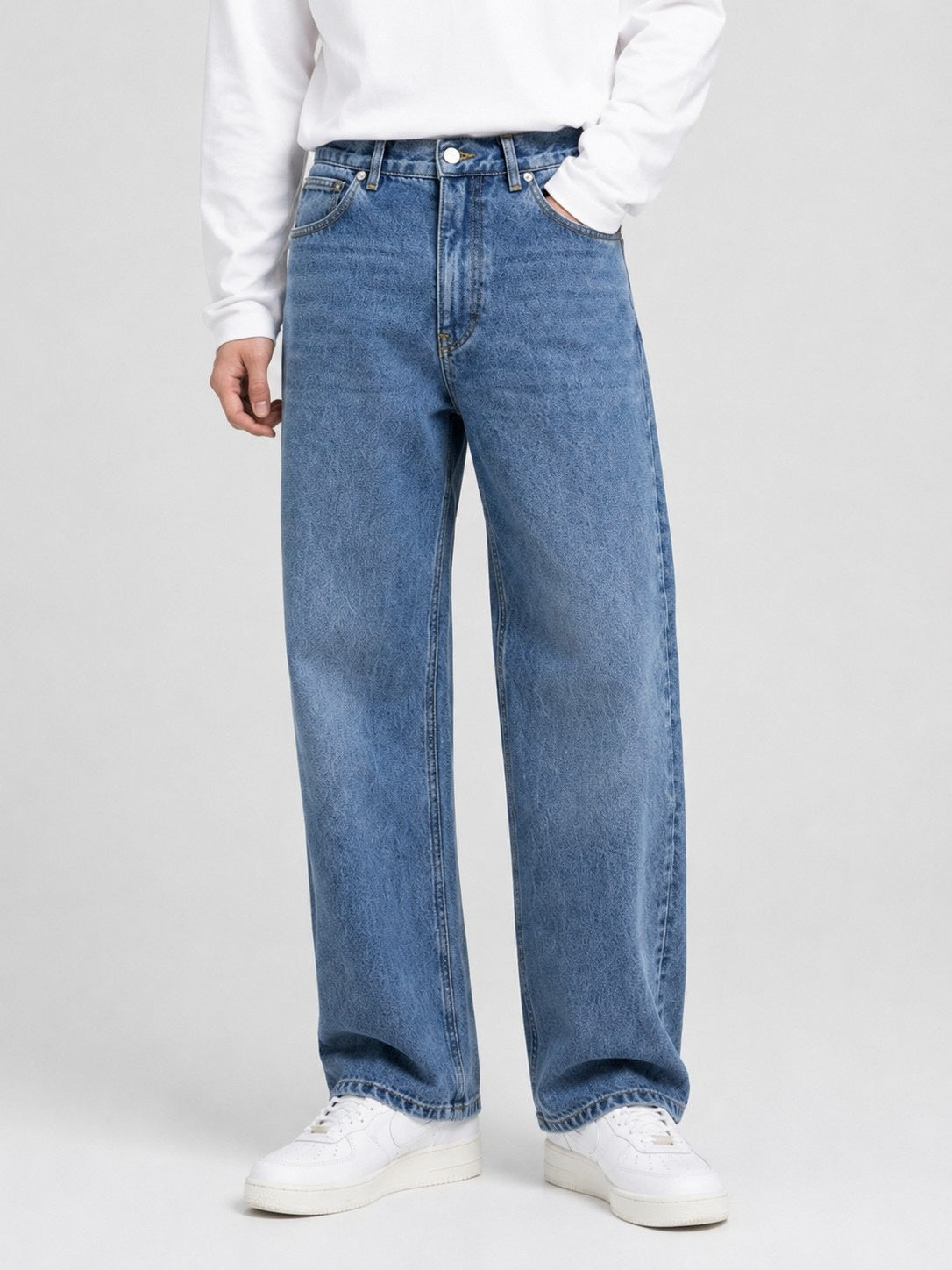 Vintage Wash Woven FF Patch Denim
