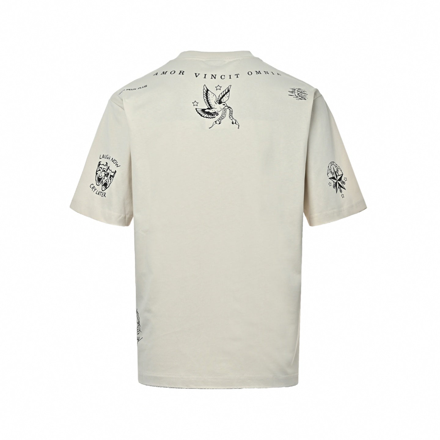 Graphic Script T-Shirt - Light Beige