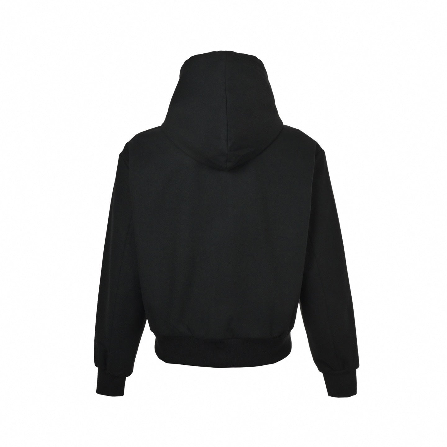 Metal Logo Zip-Up Hoodie | Black