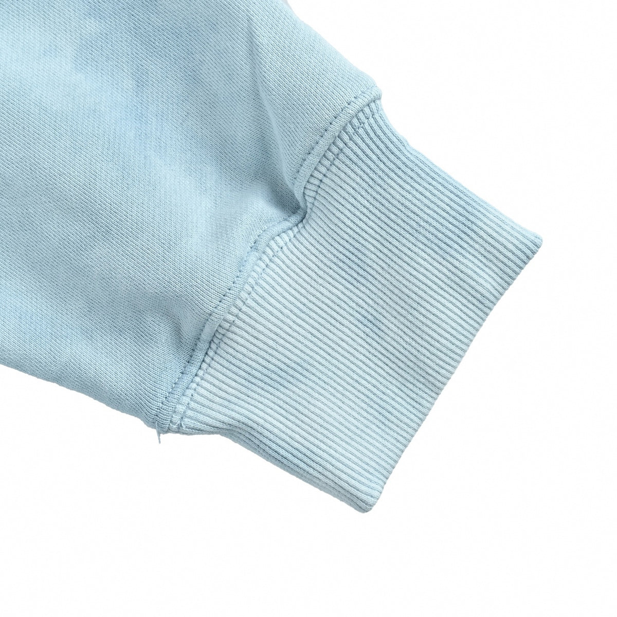 Clouds Wash L.V.M. Embroidered Crewneck Sweatshirt in Sky Blue