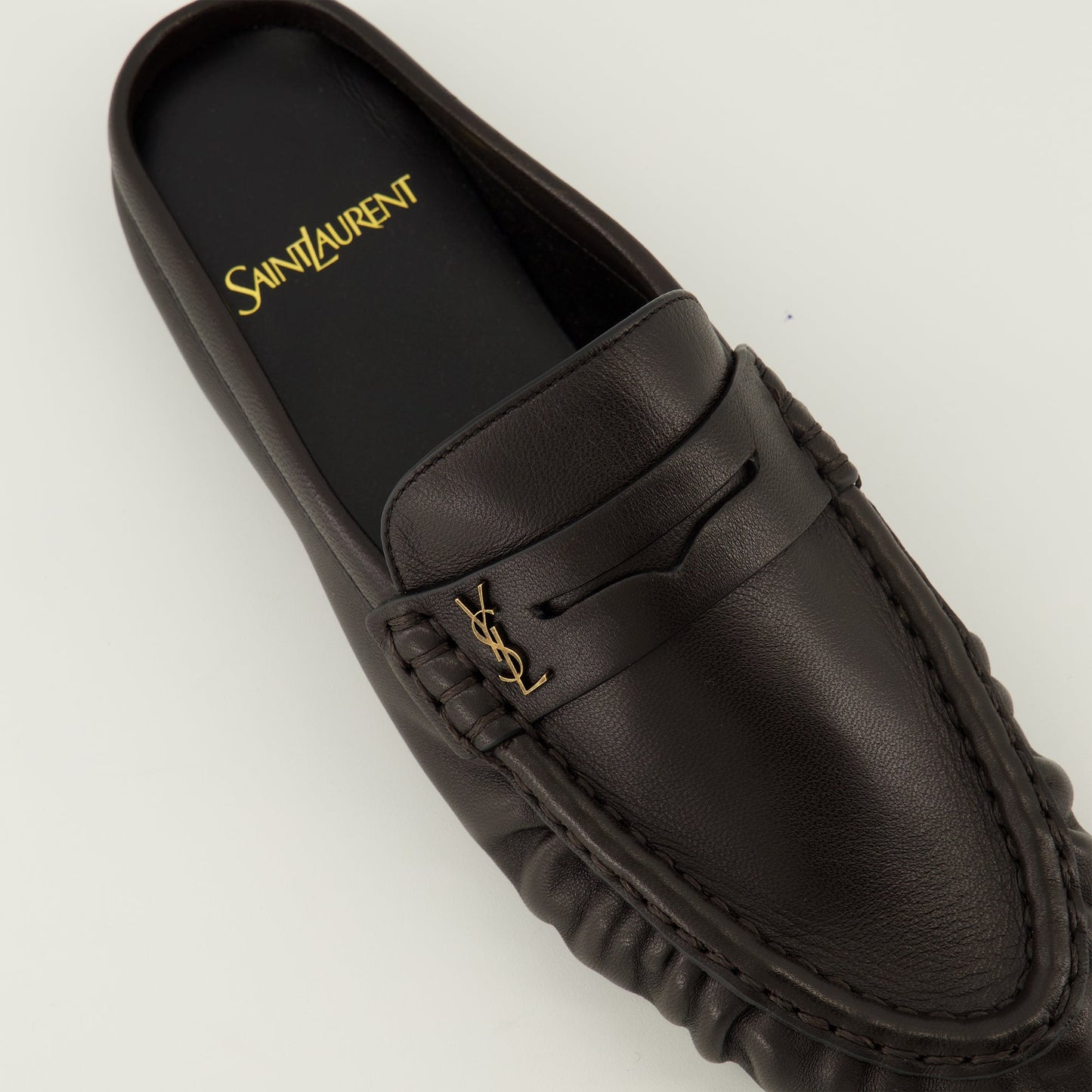 Black Loafer Mules