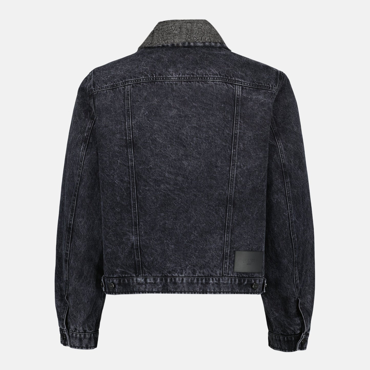 Black Quilted Denim Jacket