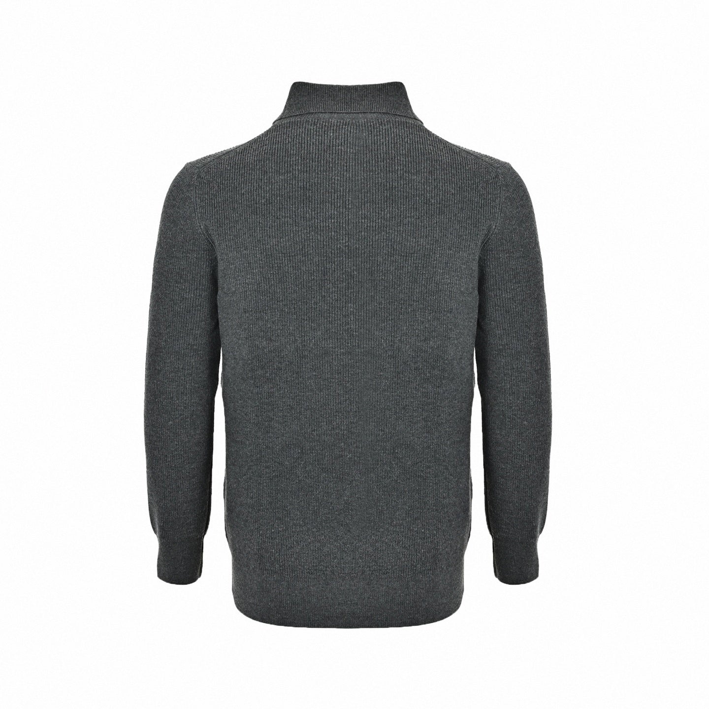 Ribbed Quarter-Zip Knit Sweater