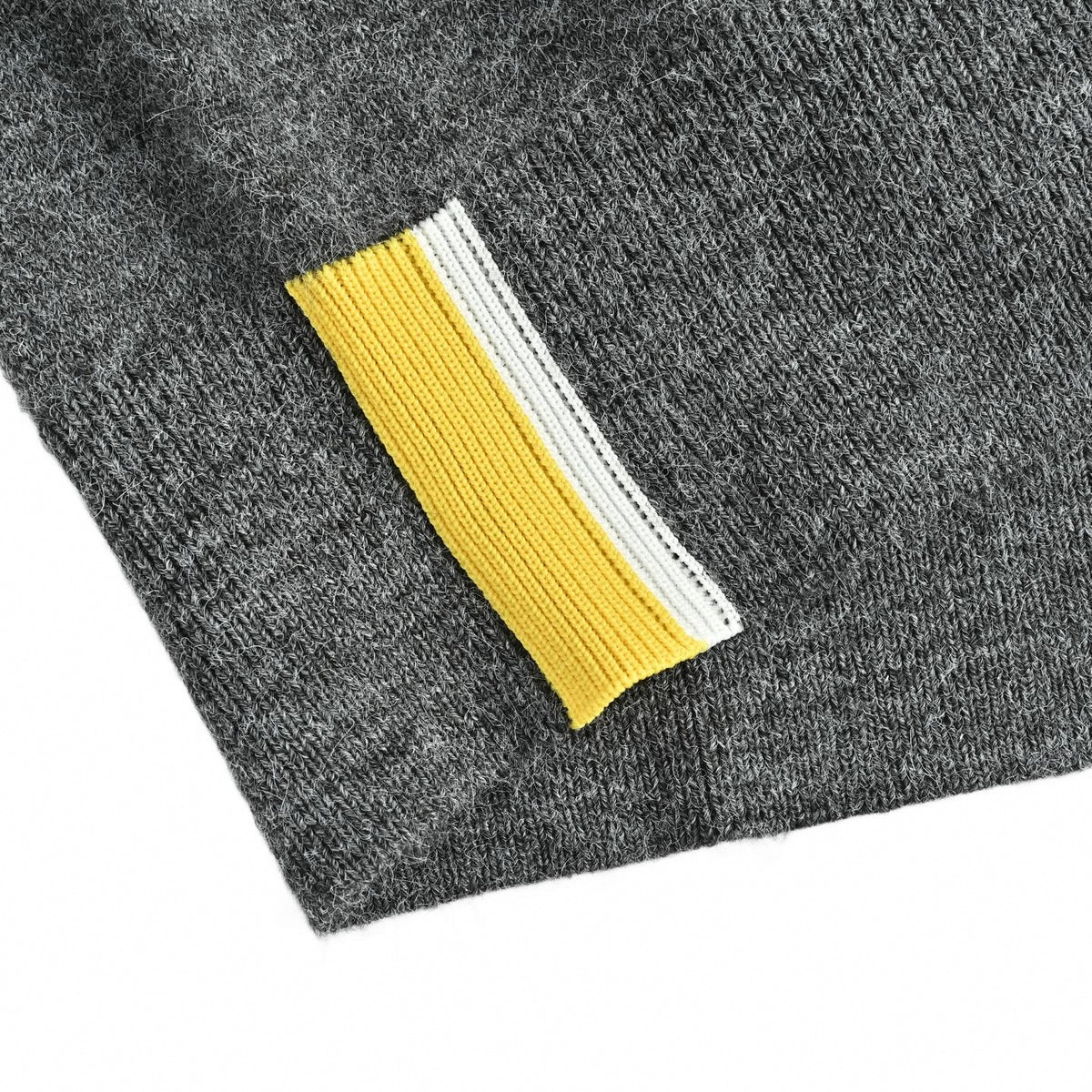 Embroidered Anagram Wool Crewneck Sweater in Heather Grey