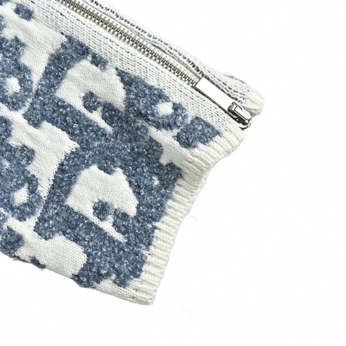 Oblique Zipped-Sleeve Textured Jacquard Sweater