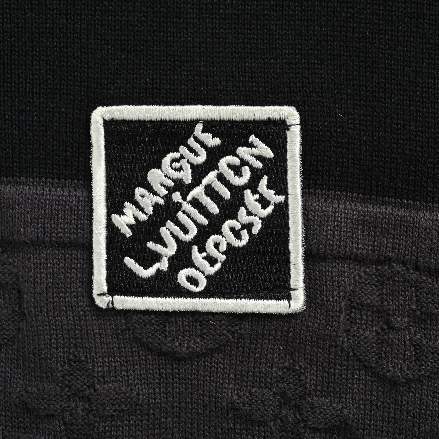 Monogram Band Long-Sleeve Rugby Polo | Black