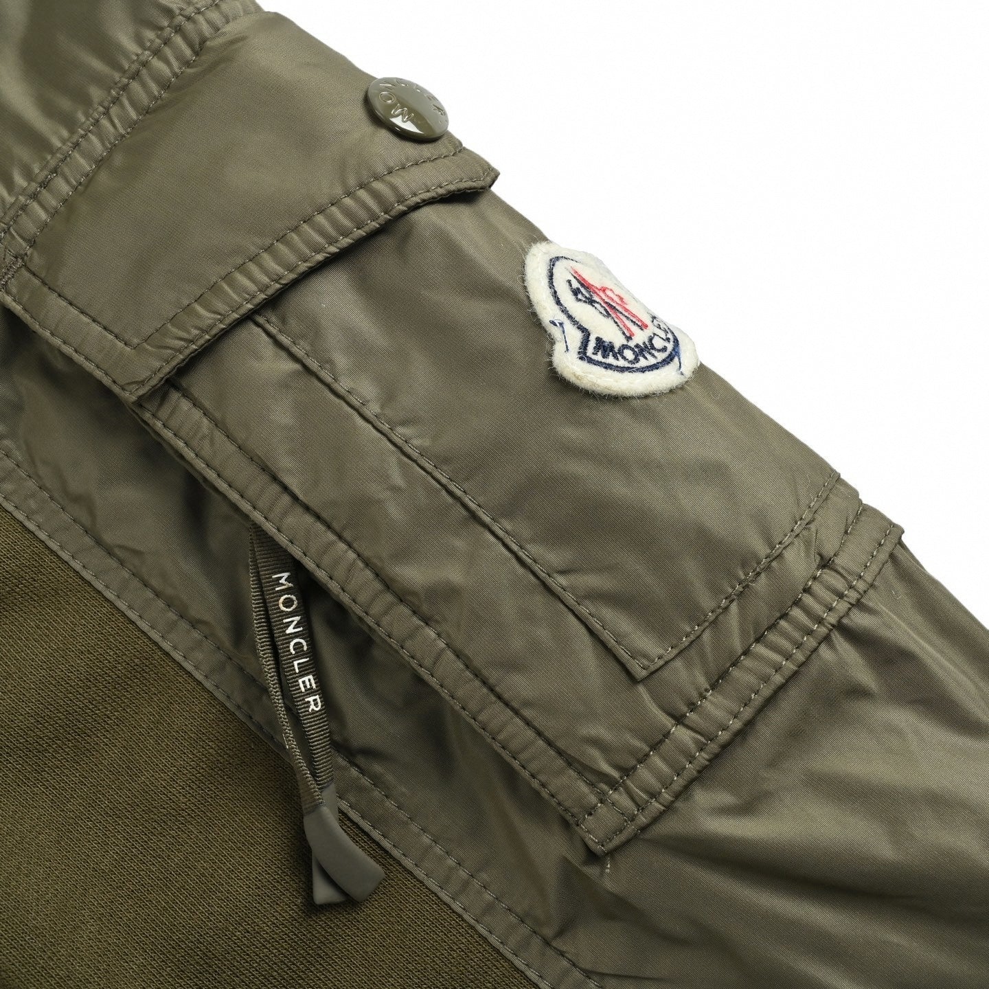 Nylon Panel Sleeve Pocket Crewneck