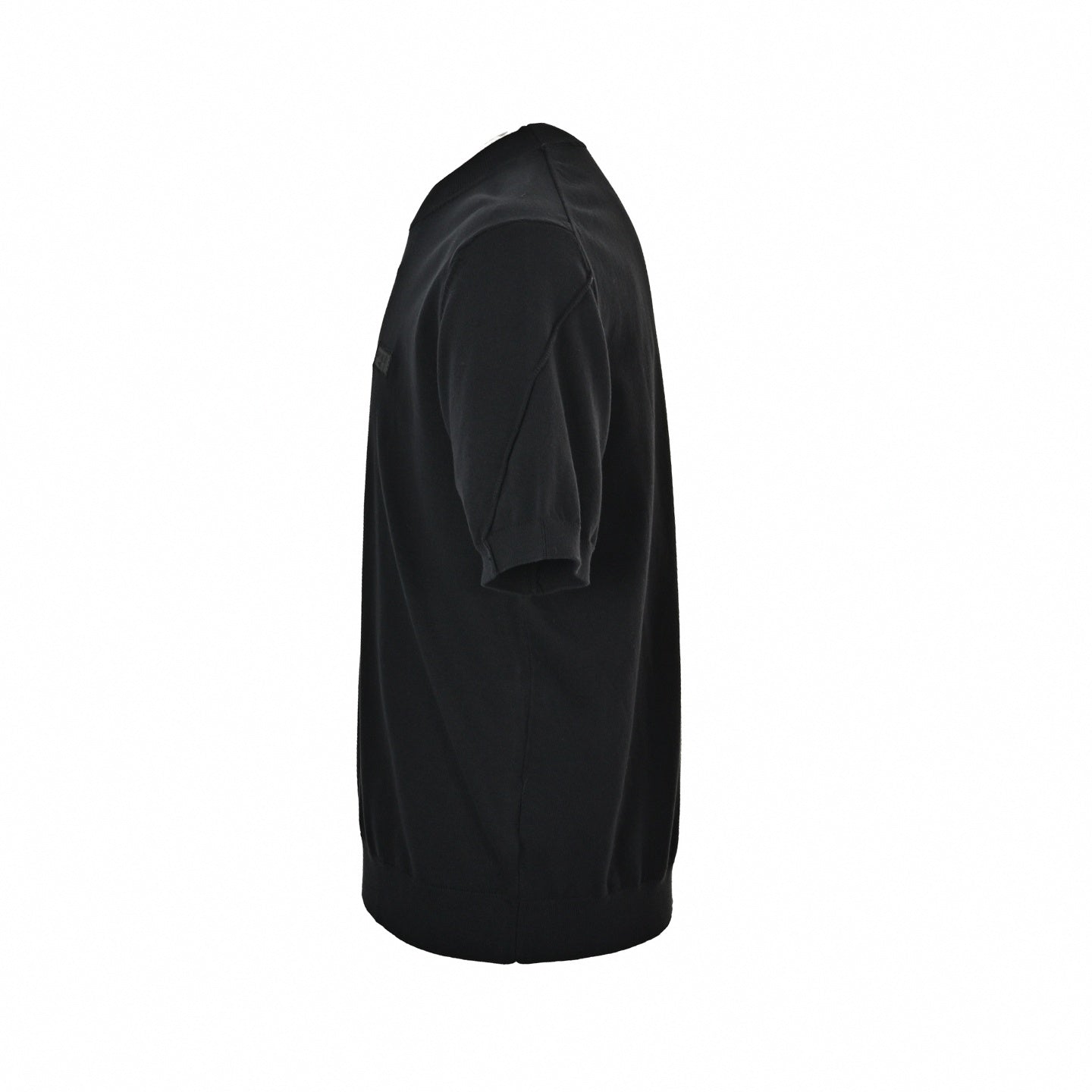 Black-on-Black Grosgrain Patch T-Shirt - Black