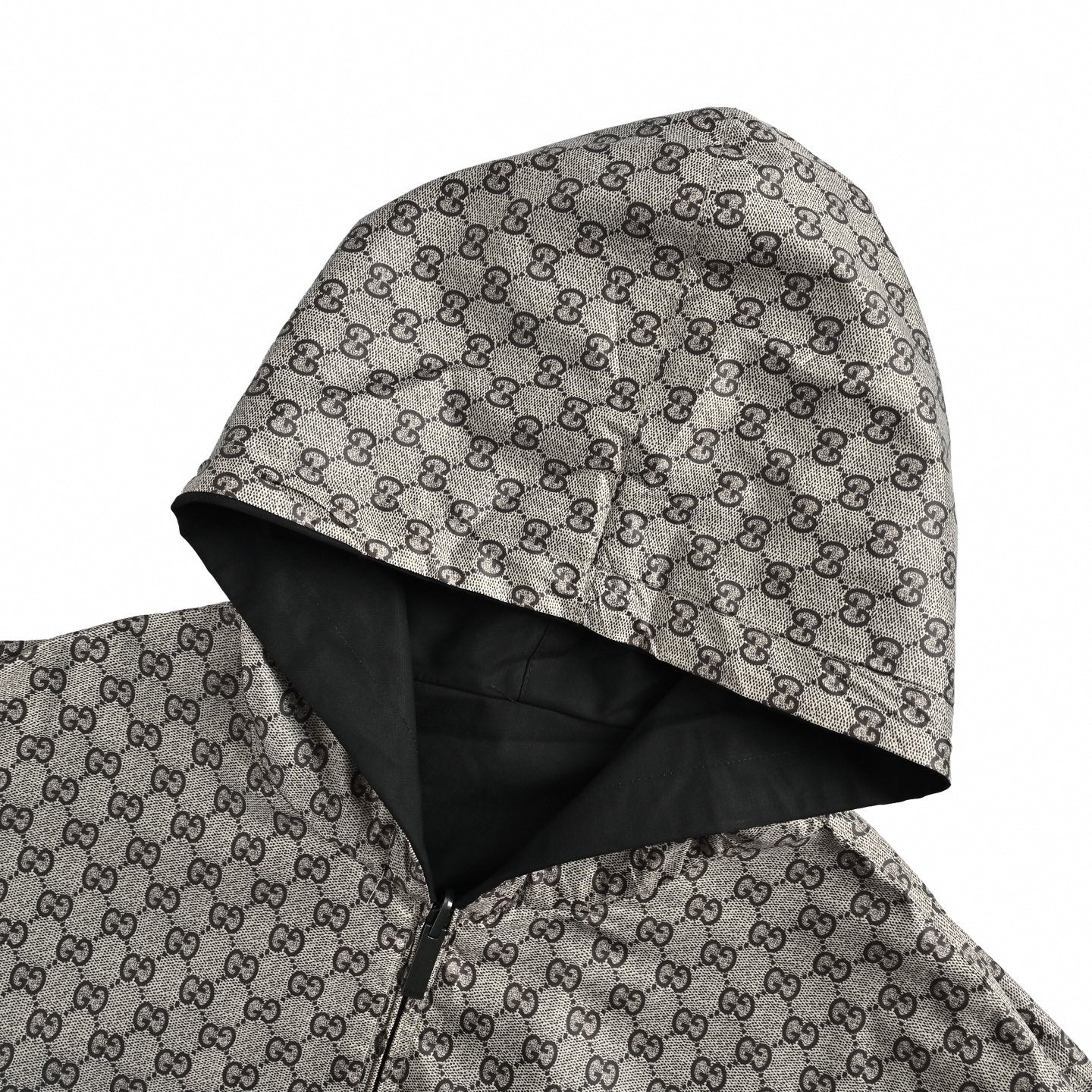 GG Canvas to Black Reversible Hoodie