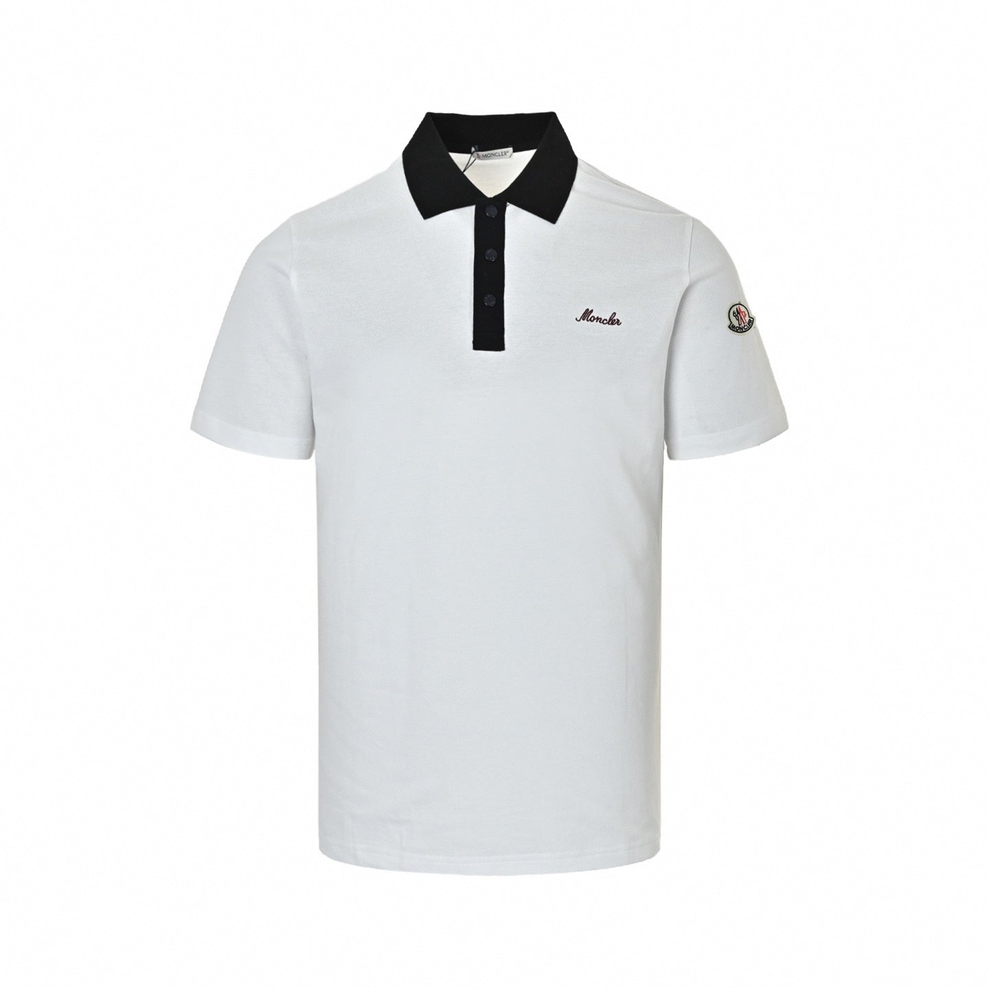 Two-Tone Piqué Polo - White/Black