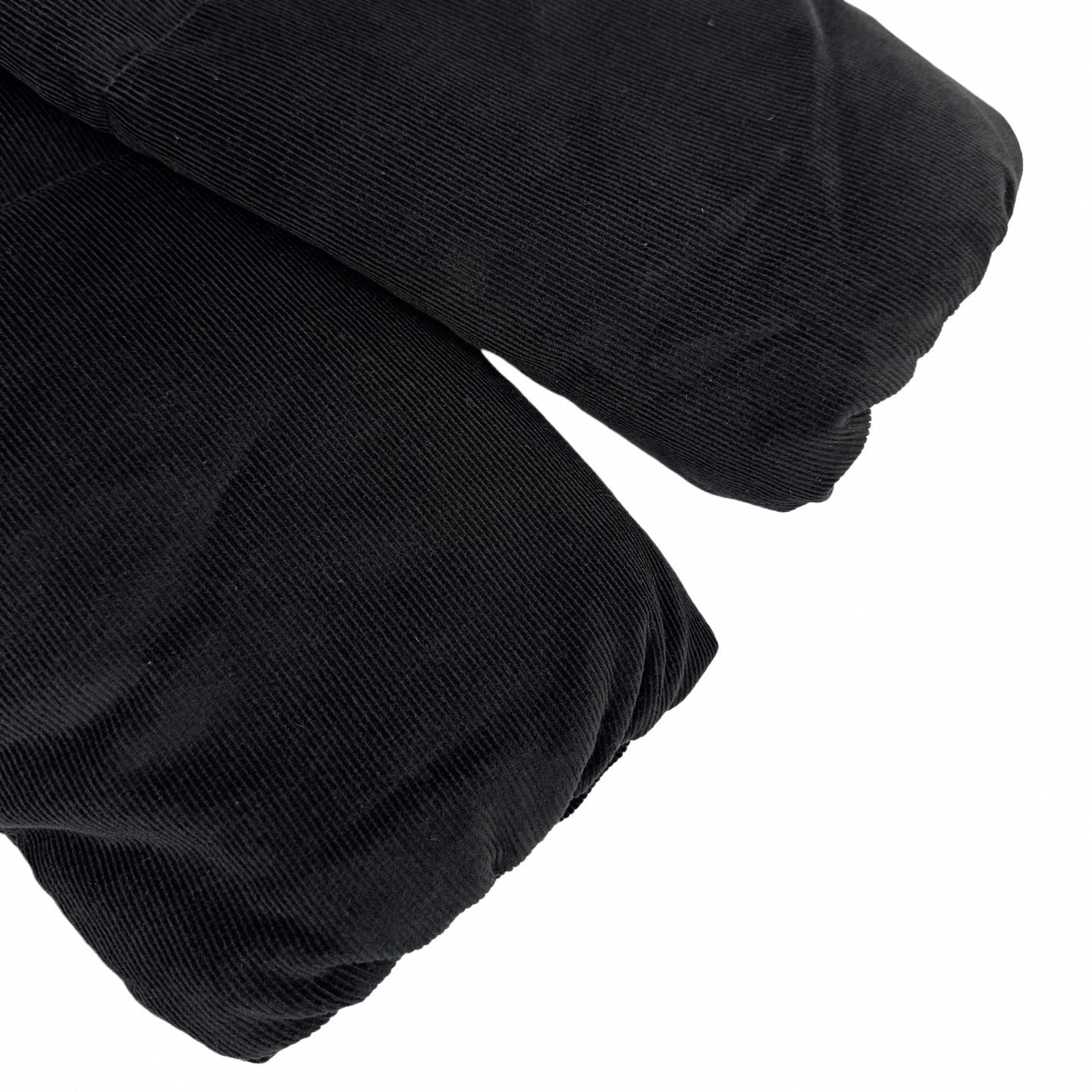 Convertible Corduroy Puffer Jacket | Black