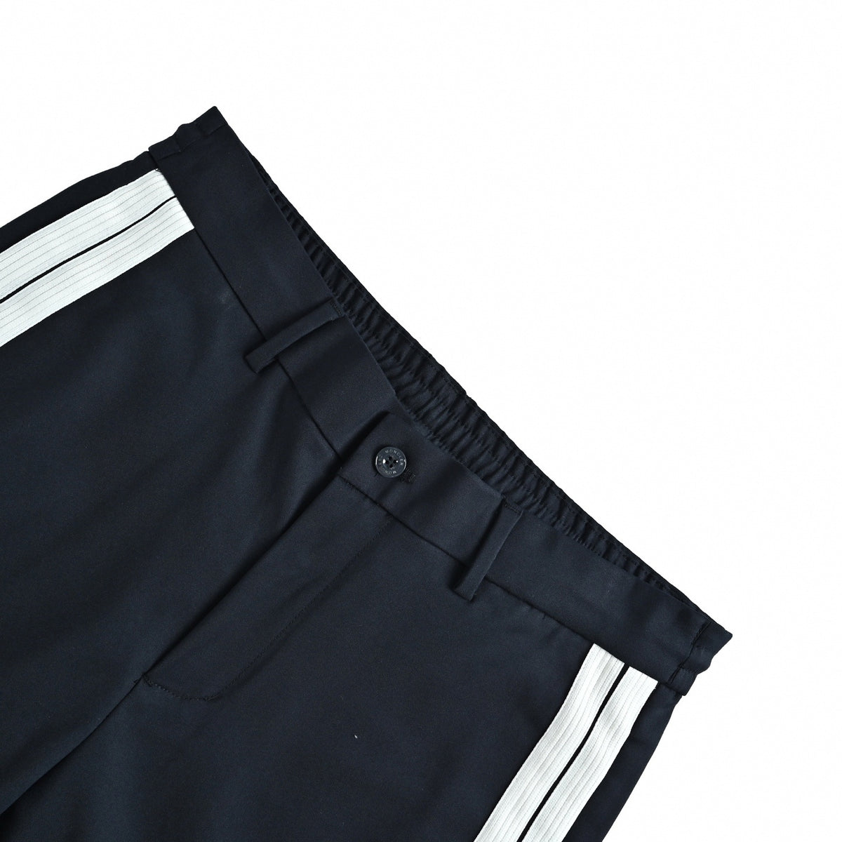 Side-Stripe Tailored Track Trousers in Midnight Navy
