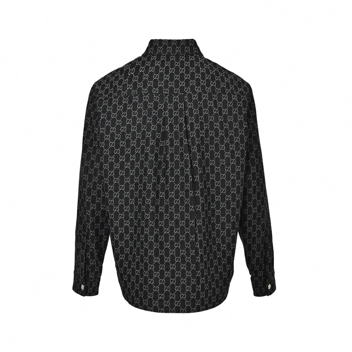 Black GG Jacquard Canvas Overshirt