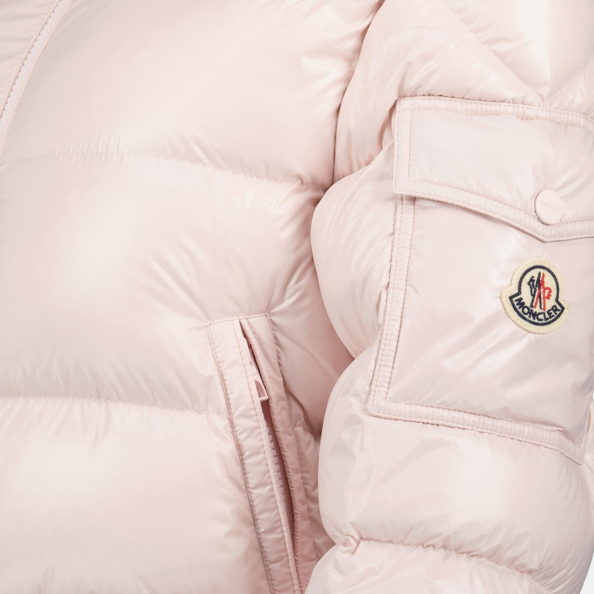 Cropped Puffer Jacket - Light Pink