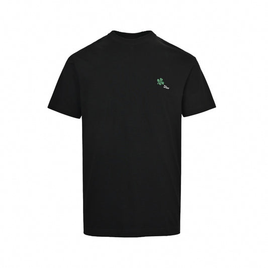 Embroidered Clover T-Shirt | Black