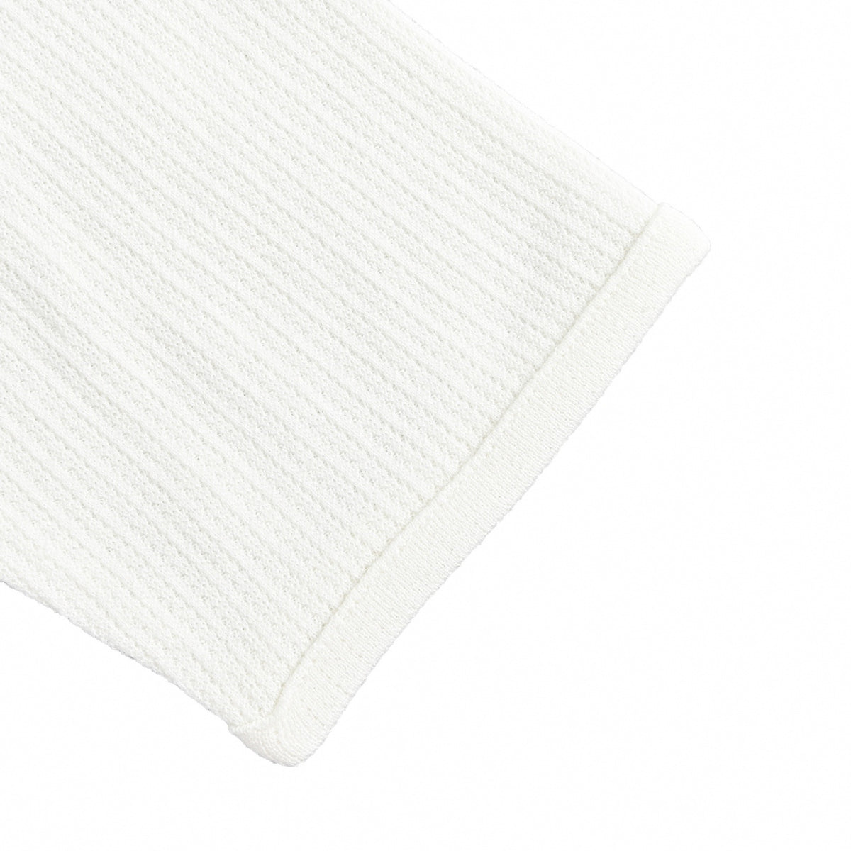 White Ribbed Dior Couture Pullover