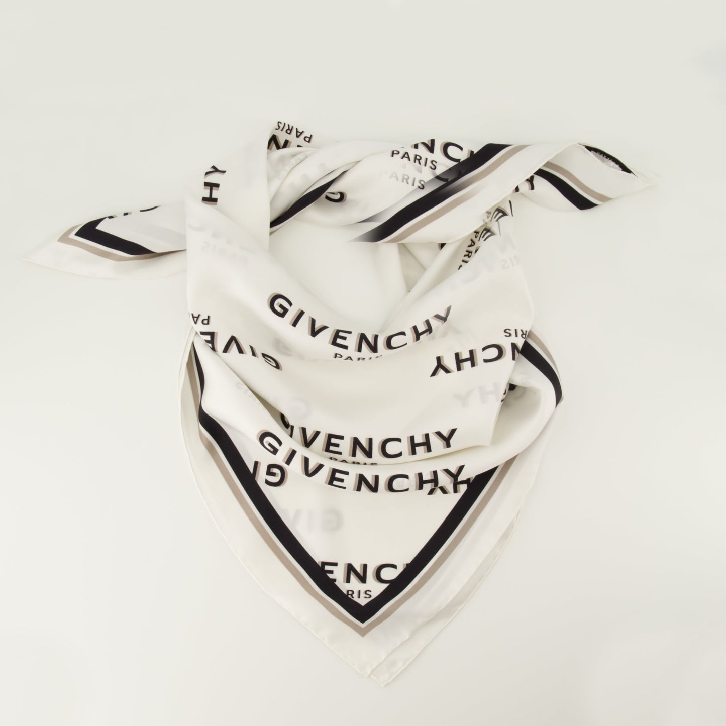 White Shadow Silk Scarf