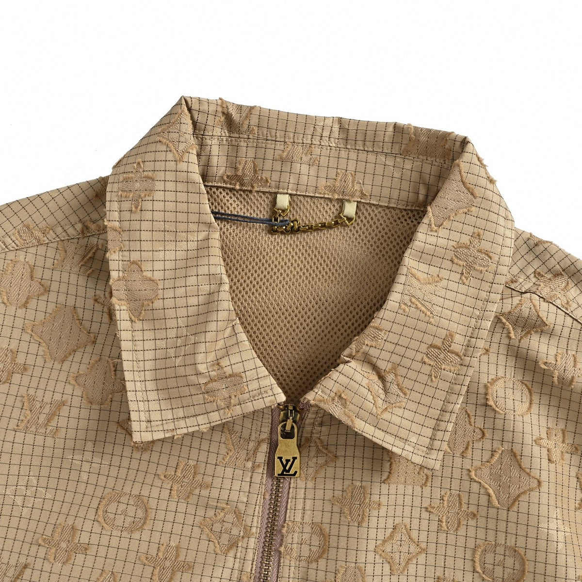Monogram Grid Ripstop Zip-Up Jacket